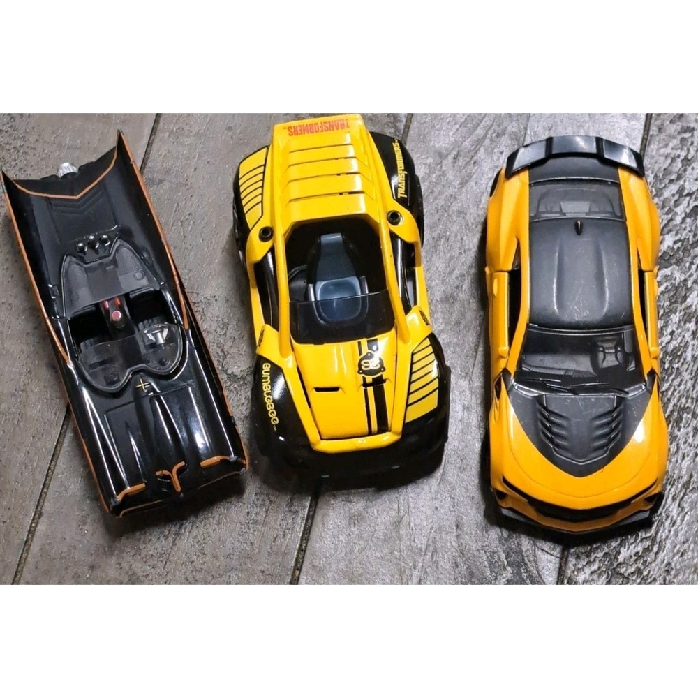 Transformers Bumblebee Cars Lot 2 Camaro Modarri + 1966 Batmobile Jada